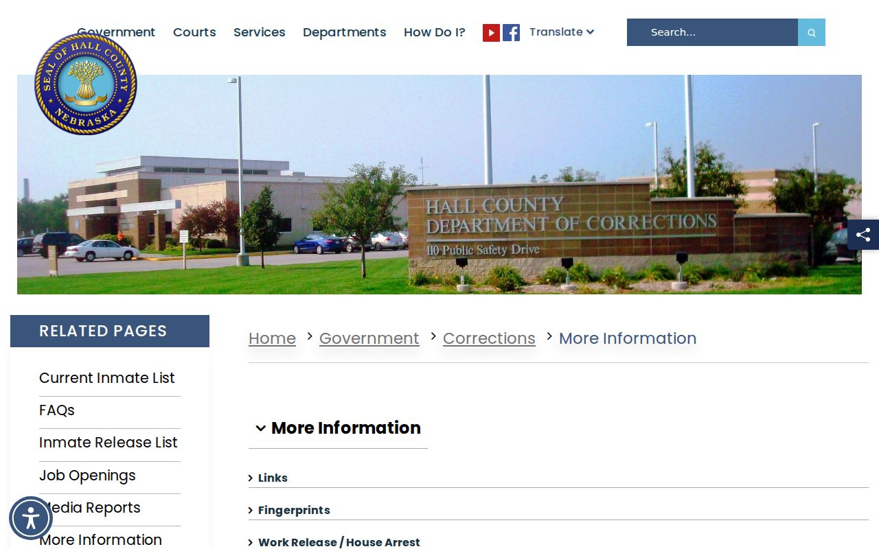 Hall County arrest record fingerprint service information