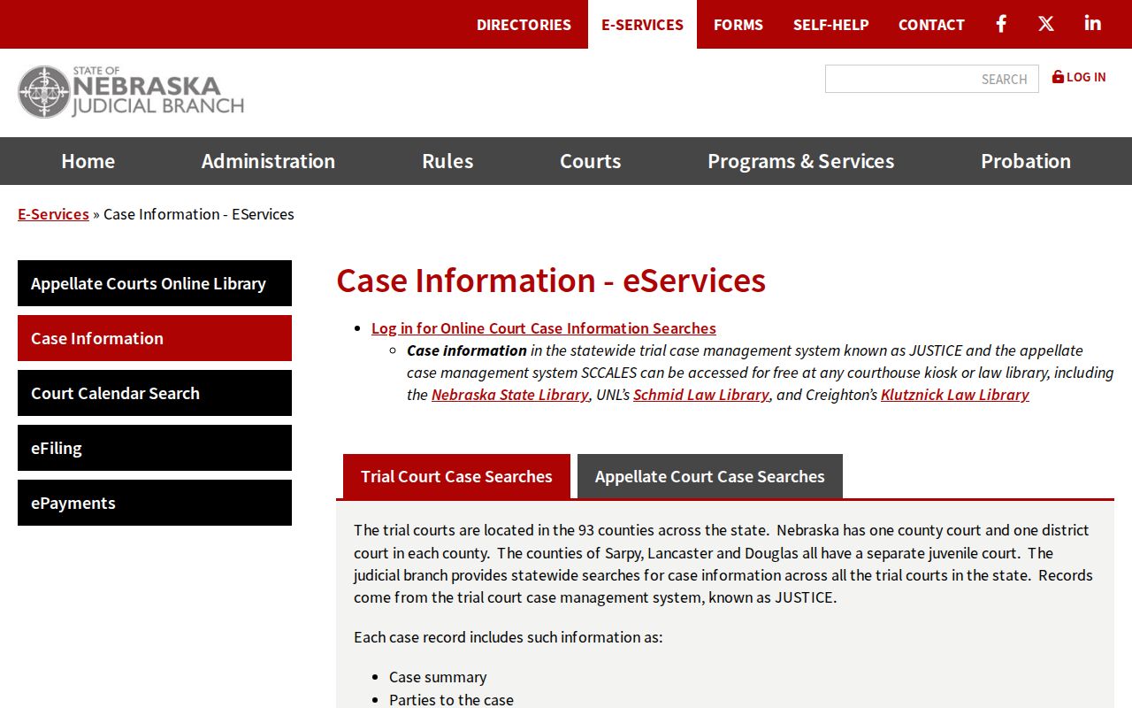 Hall County criminal court cases JUSTICE access choices