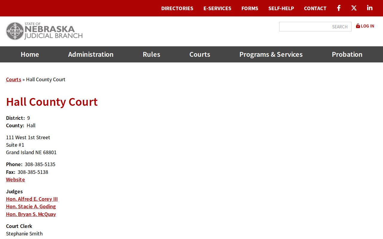 Hall County criminal court cases County Court listing